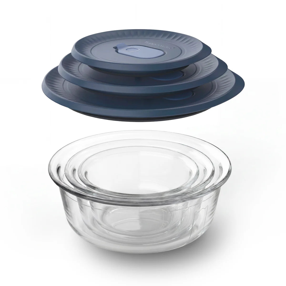Tupperware Voila™ Glass Round Food Storage | Set of 3